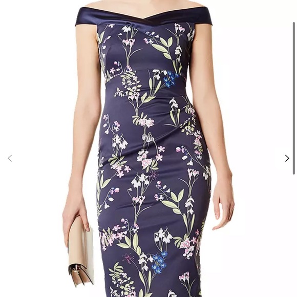 Karen Millen | off shoulder vavavoom pencil dress - Picture 4 of 9